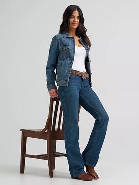 Wrangler Ultimate Riding Jeans Q Baby Mid Rise Bootcut 7/8x33